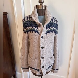 Fair Isle Shawl Collared Cardigan by ASOS
